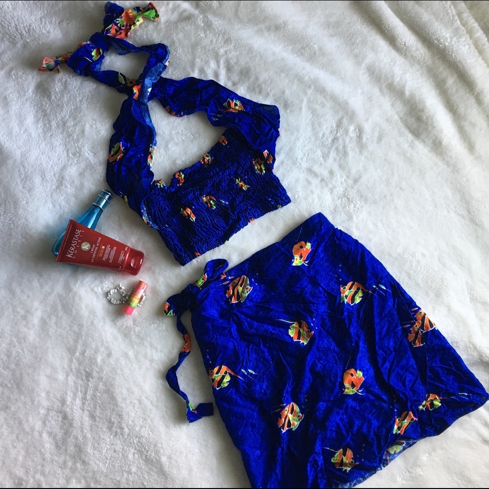 Thai Two Piece Beach Coverup π NWOT - Picture 1 of 8